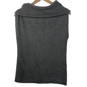 Valette tight knit turtleneck sweater vest wool and cashmere blend gray size XS